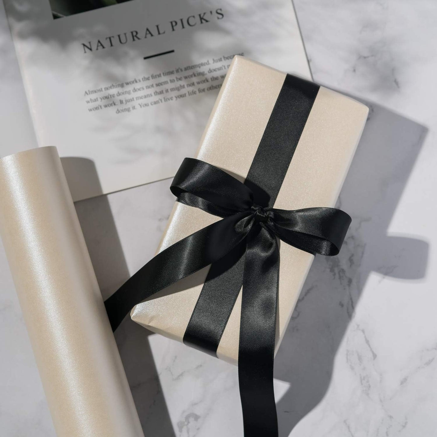 RUSPEPA off White Matte Wrapping Paper-81.5 Sq Ft-Solid Color Pearly-Lustre Paper Perfect for Wedding, Birthday, Christmas, Baby Shower -30Inch X 32.8Feet