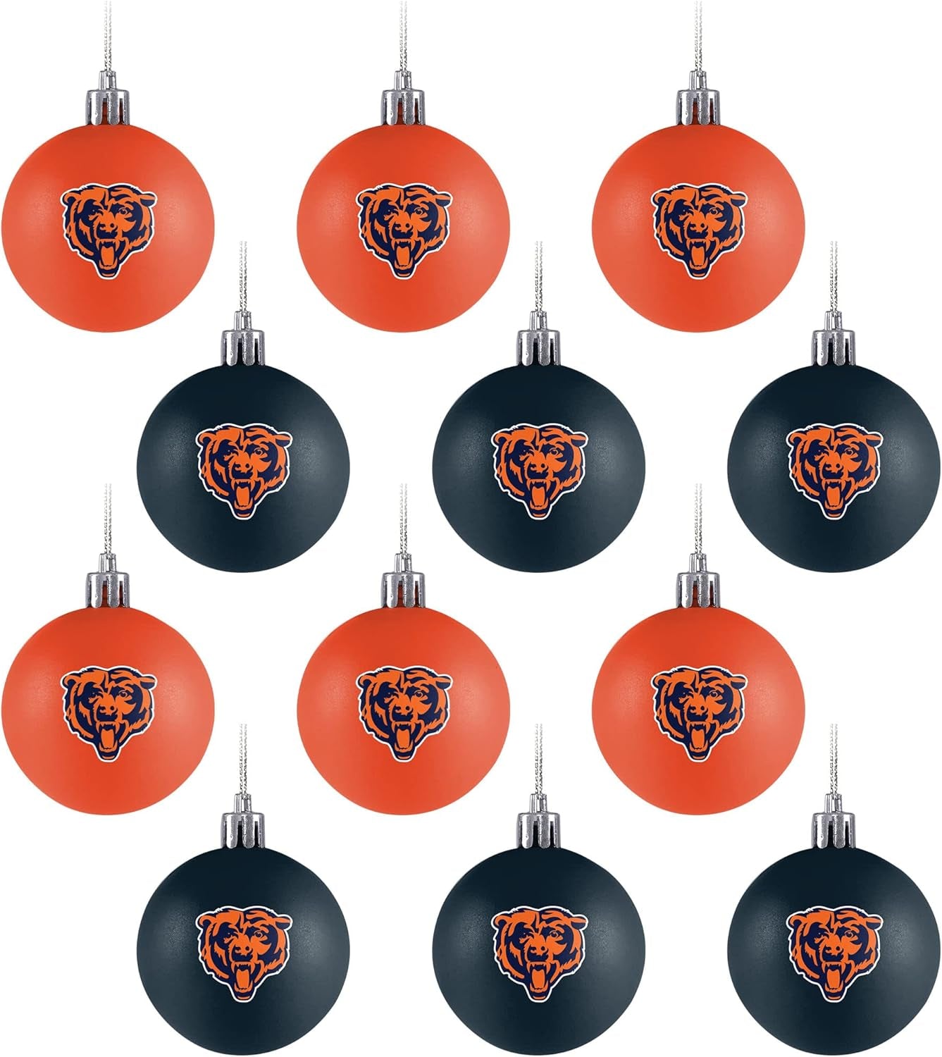 Foco NFL Team Logo 12-Pack Ball Hanging Tree Holiday Ornament Set