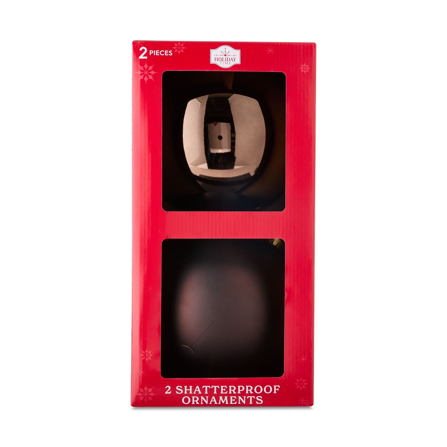 2-Count Red Jumbo Shatterproof Christmas Ornaments, 7.8 In, by Holiday Time