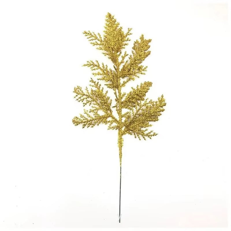 5Pcs Artificial Christmas Decor Pine Needle Home Room Decoration Christmas Tree Hanging Accessories Navidad Party New Year Decor