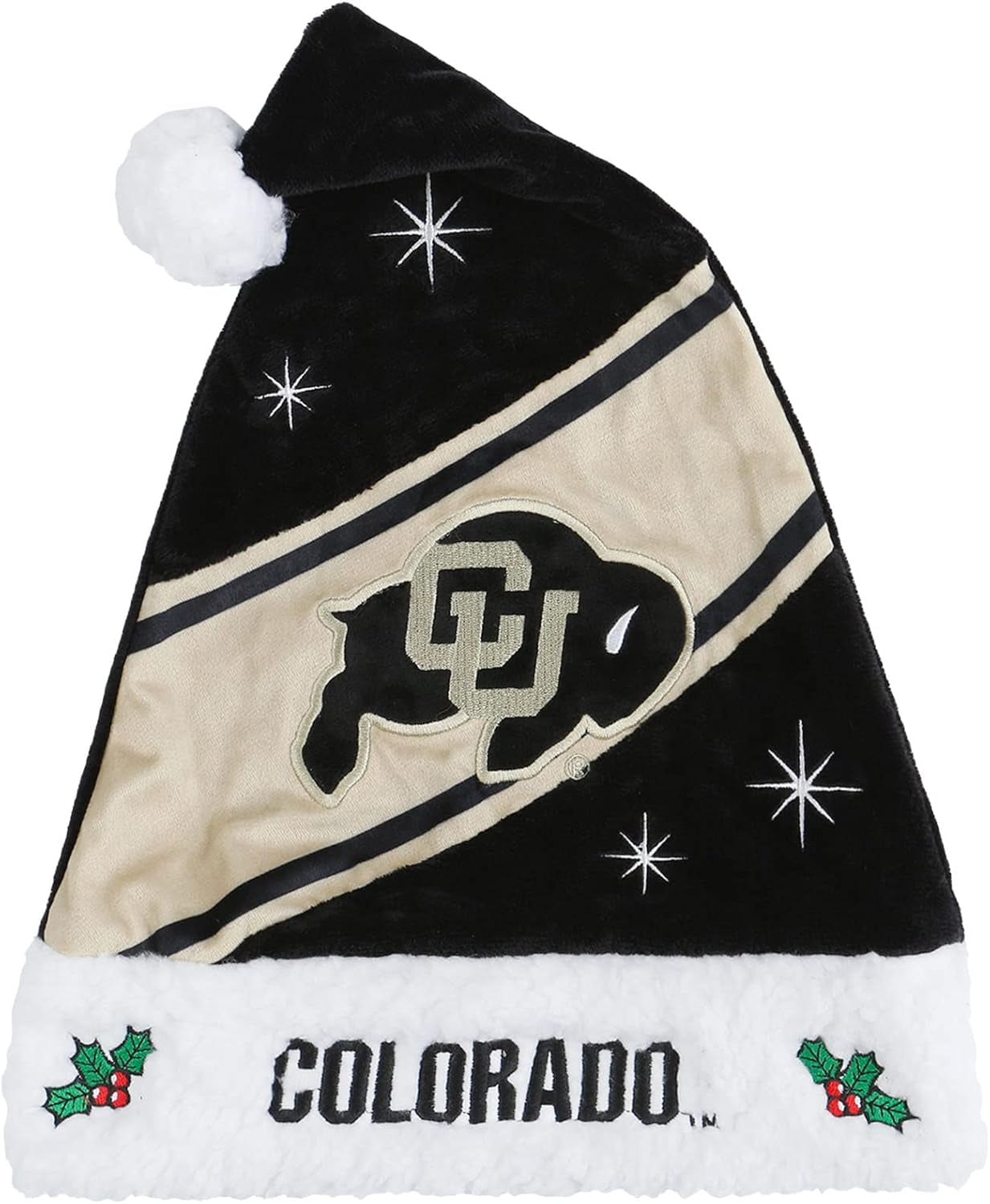 FOCO NCAA Team Logo High End Holiday Santa Cap Hat