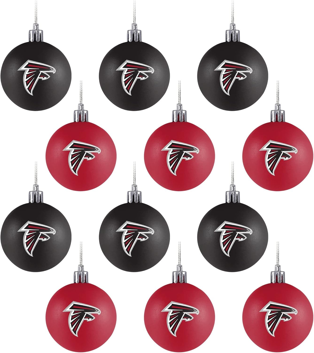 Foco NFL Team Logo 12-Pack Ball Hanging Tree Holiday Ornament Set