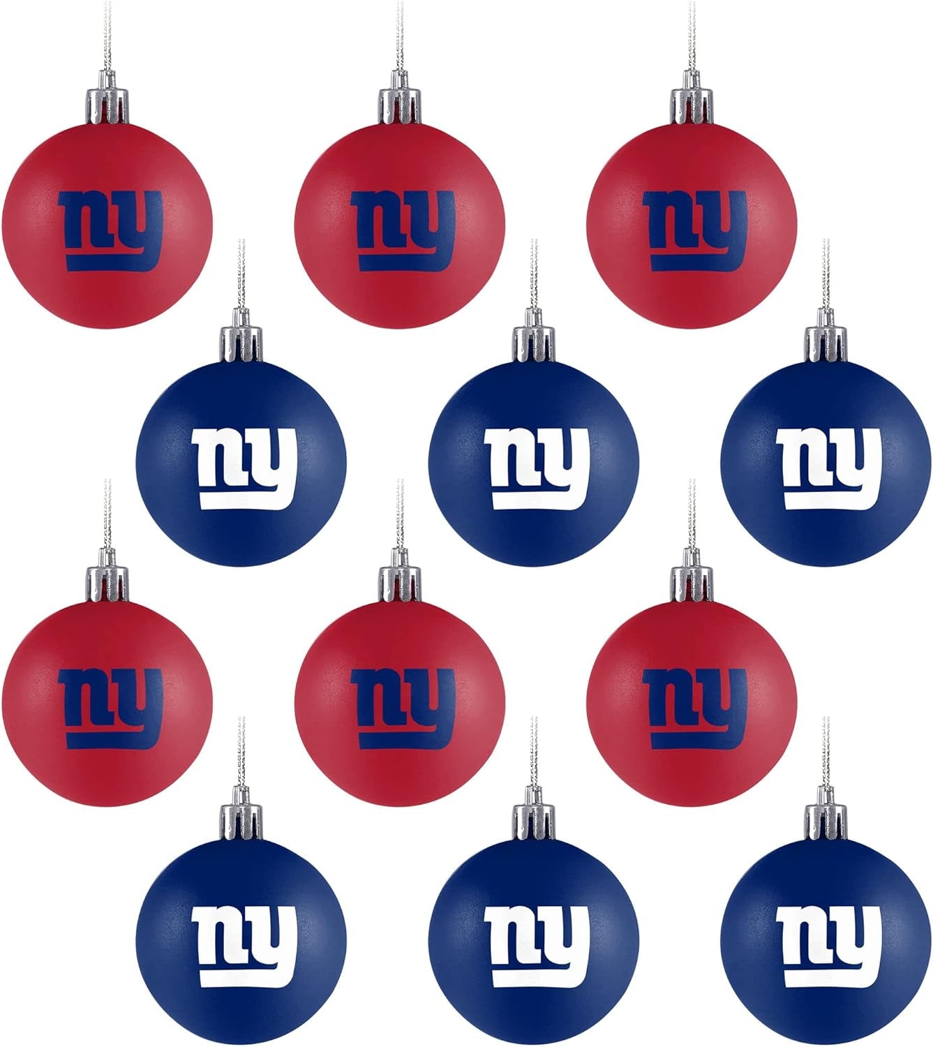 Foco NFL Team Logo 12-Pack Ball Hanging Tree Holiday Ornament Set