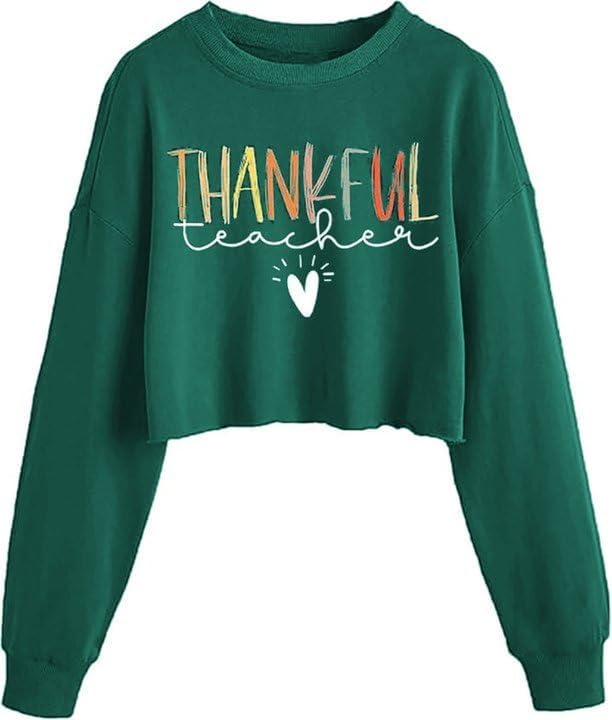 Women'S Retor Ghost Skull Crop Sweatshirt Fall Halloween Lantern Long Sleeve Pullover Spooky Season Sweatshirt