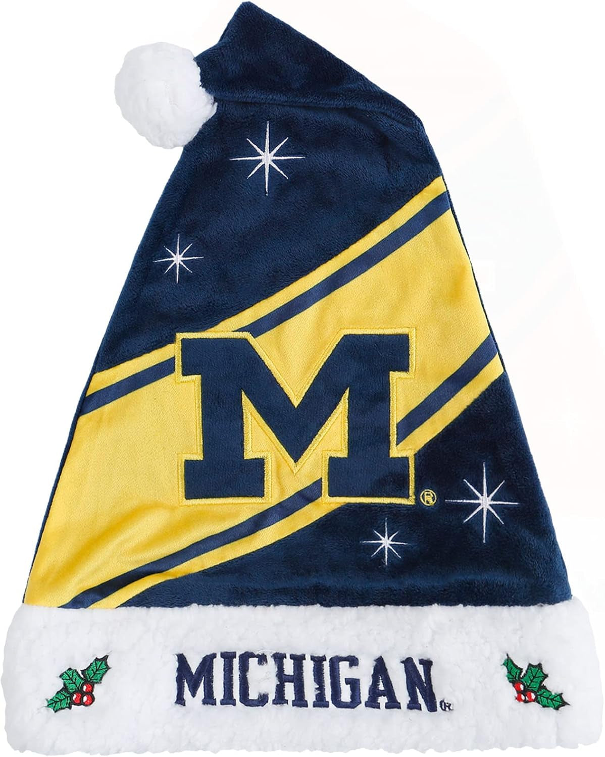 FOCO NCAA Team Logo High End Holiday Santa Cap Hat