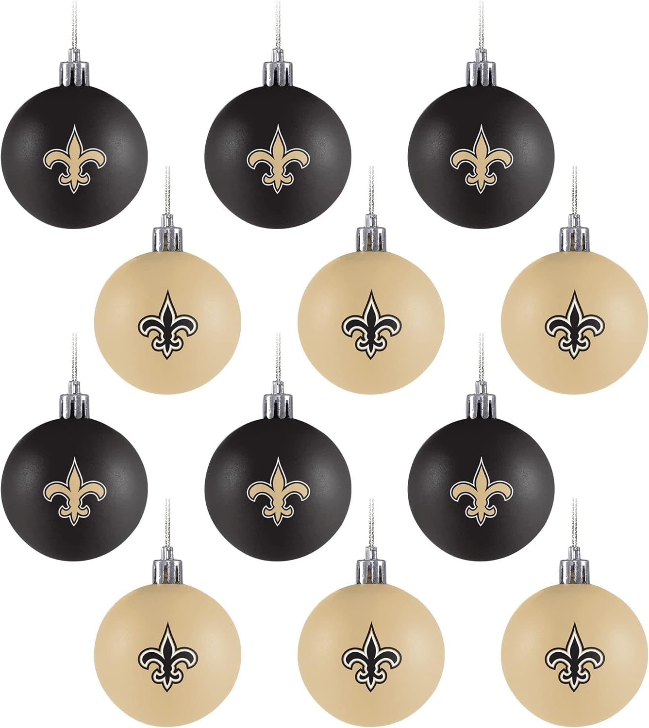 Foco NFL Team Logo 12-Pack Ball Hanging Tree Holiday Ornament Set