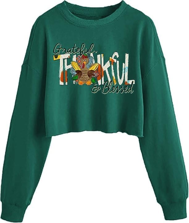 Women'S Retor Ghost Skull Crop Sweatshirt Fall Halloween Lantern Long Sleeve Pullover Spooky Season Sweatshirt