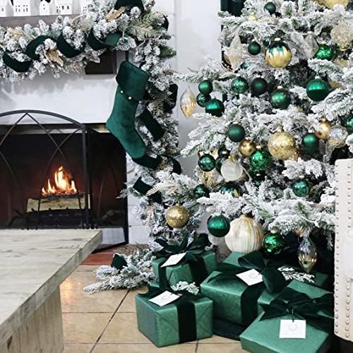 WRAPAHOLIC 30 Inch Green Wrapping Paper Roll - Jumbo Roll Reversible Green and Black for Birthday, Holiday, Wedding, Baby Shower Wrap - 30 Inch X 16.5 Feet