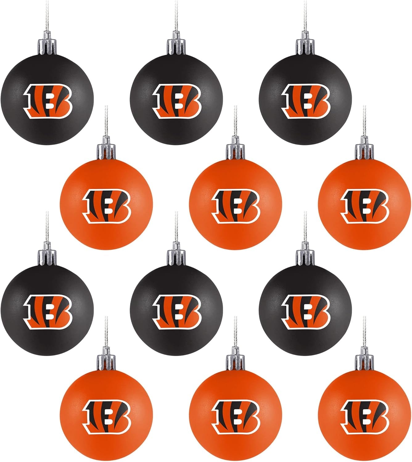 Foco NFL Team Logo 12-Pack Ball Hanging Tree Holiday Ornament Set