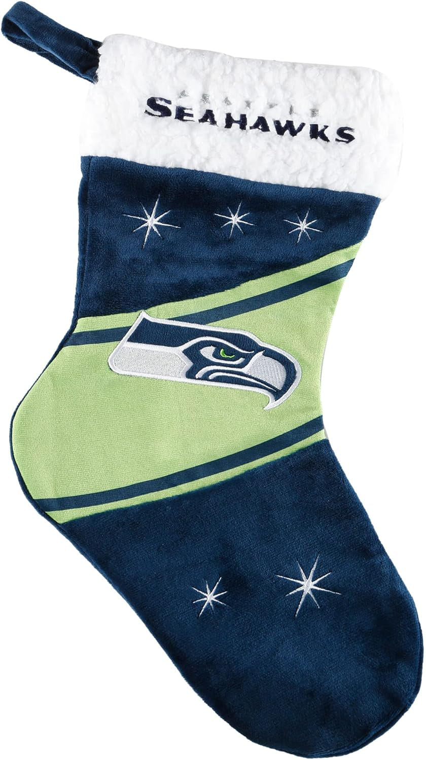 Foco NFL Team Logo Plush 17" Holiday High End Stocking
