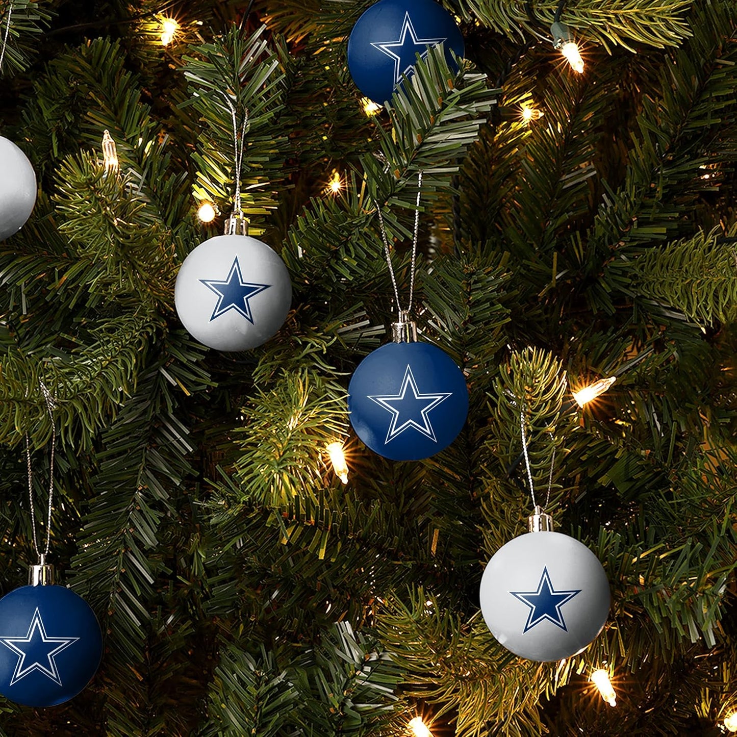 Foco NFL Team Logo 12-Pack Ball Hanging Tree Holiday Ornament Set