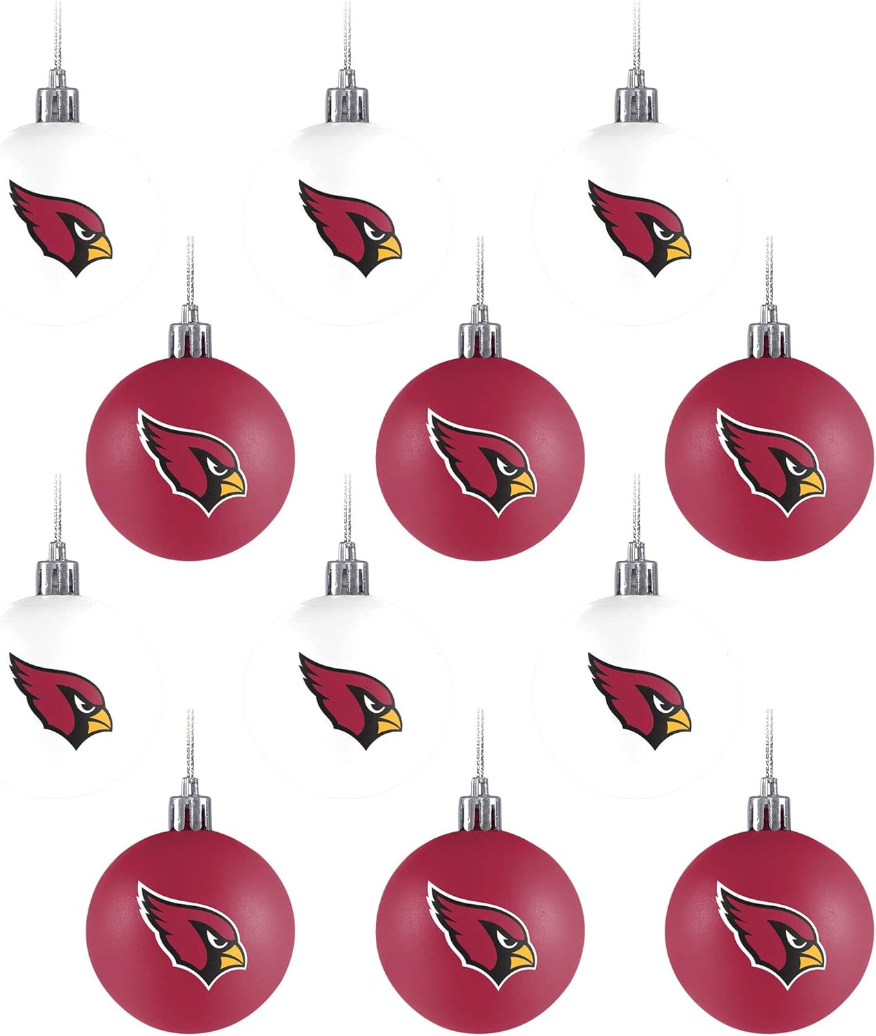 Foco NFL Team Logo 12-Pack Ball Hanging Tree Holiday Ornament Set