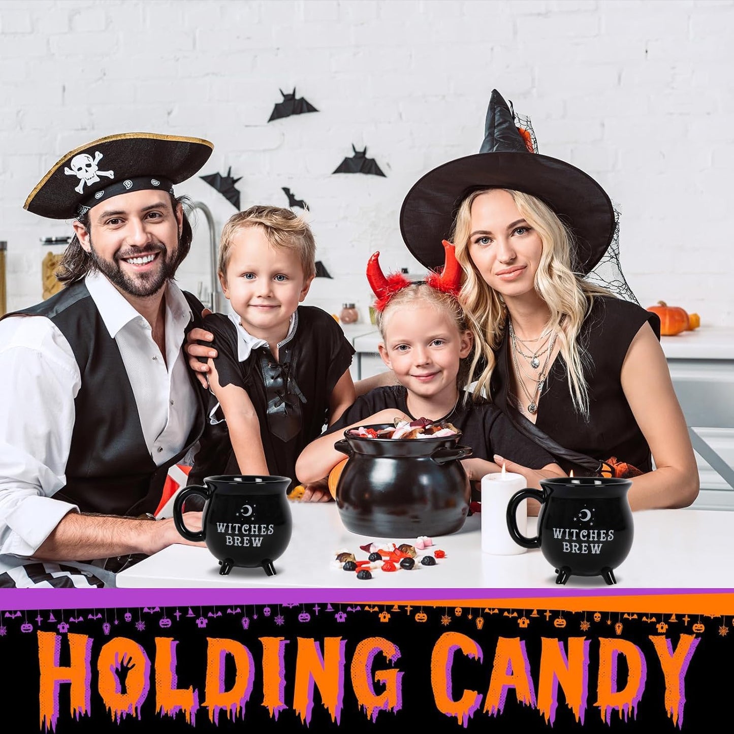 Witch Brew Cauldron Coffee Mug 300Ml/10Oz Ceramic Beverage Mugs, Adorable SorceressāS Potion Themed Water Cups, All-Season Drinkware, Ideal for Halloween Birthday and Party Presents