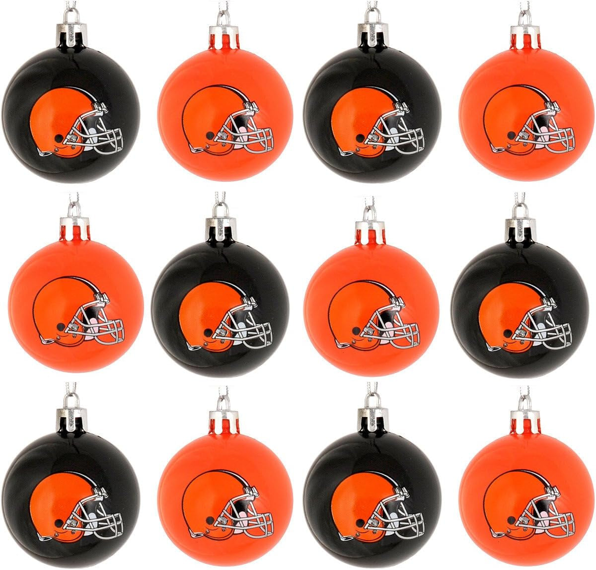 Foco NFL Team Logo 12-Pack Ball Hanging Tree Holiday Ornament Set