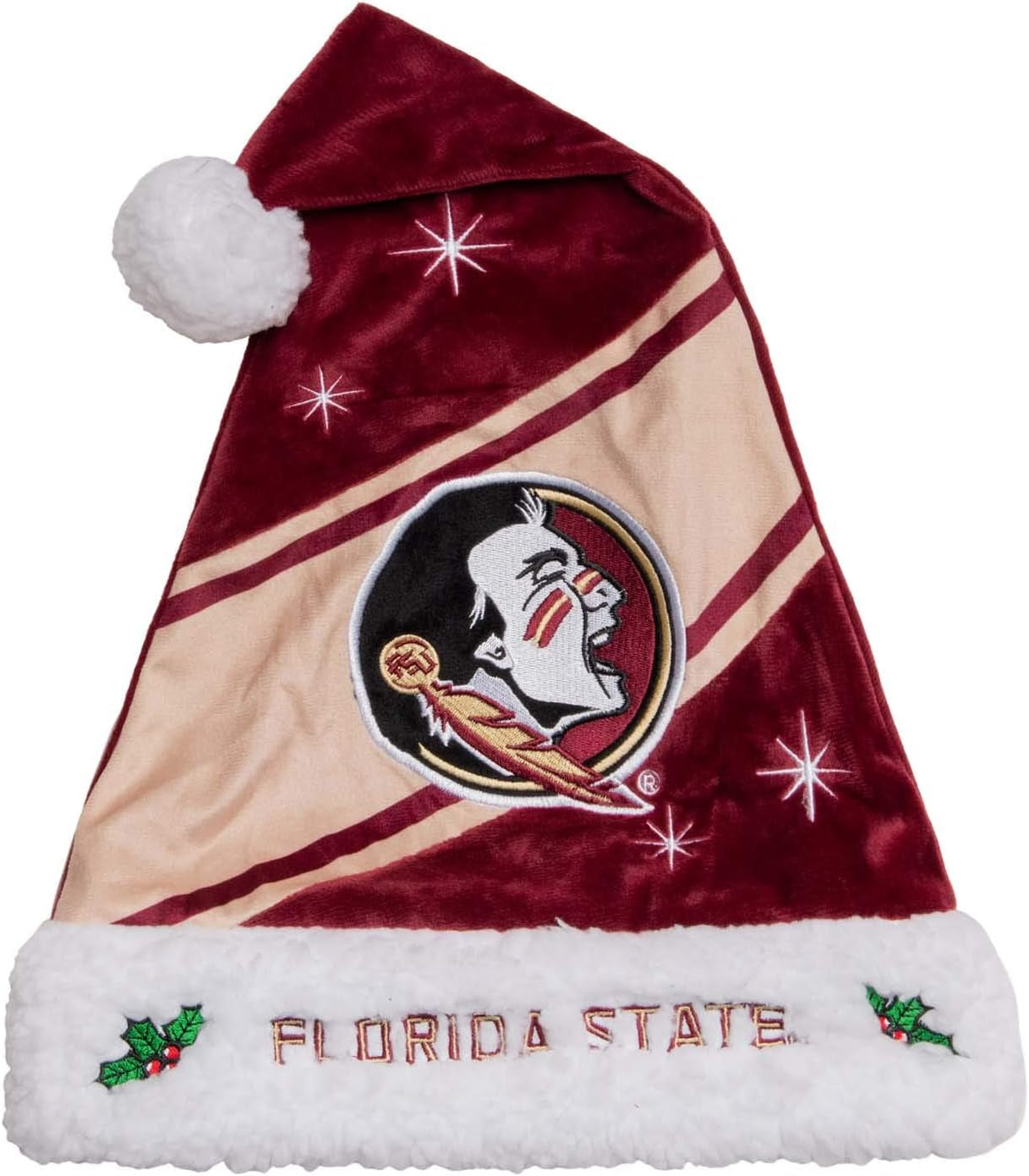 FOCO NCAA Team Logo High End Holiday Santa Cap Hat