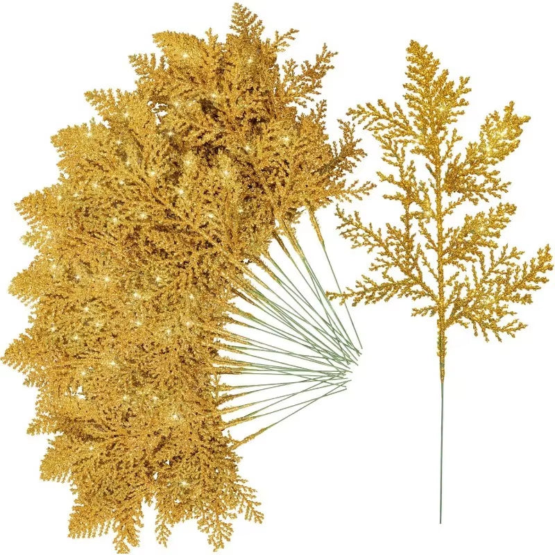 5Pcs Artificial Christmas Decor Pine Needle Home Room Decoration Christmas Tree Hanging Accessories Navidad Party New Year Decor