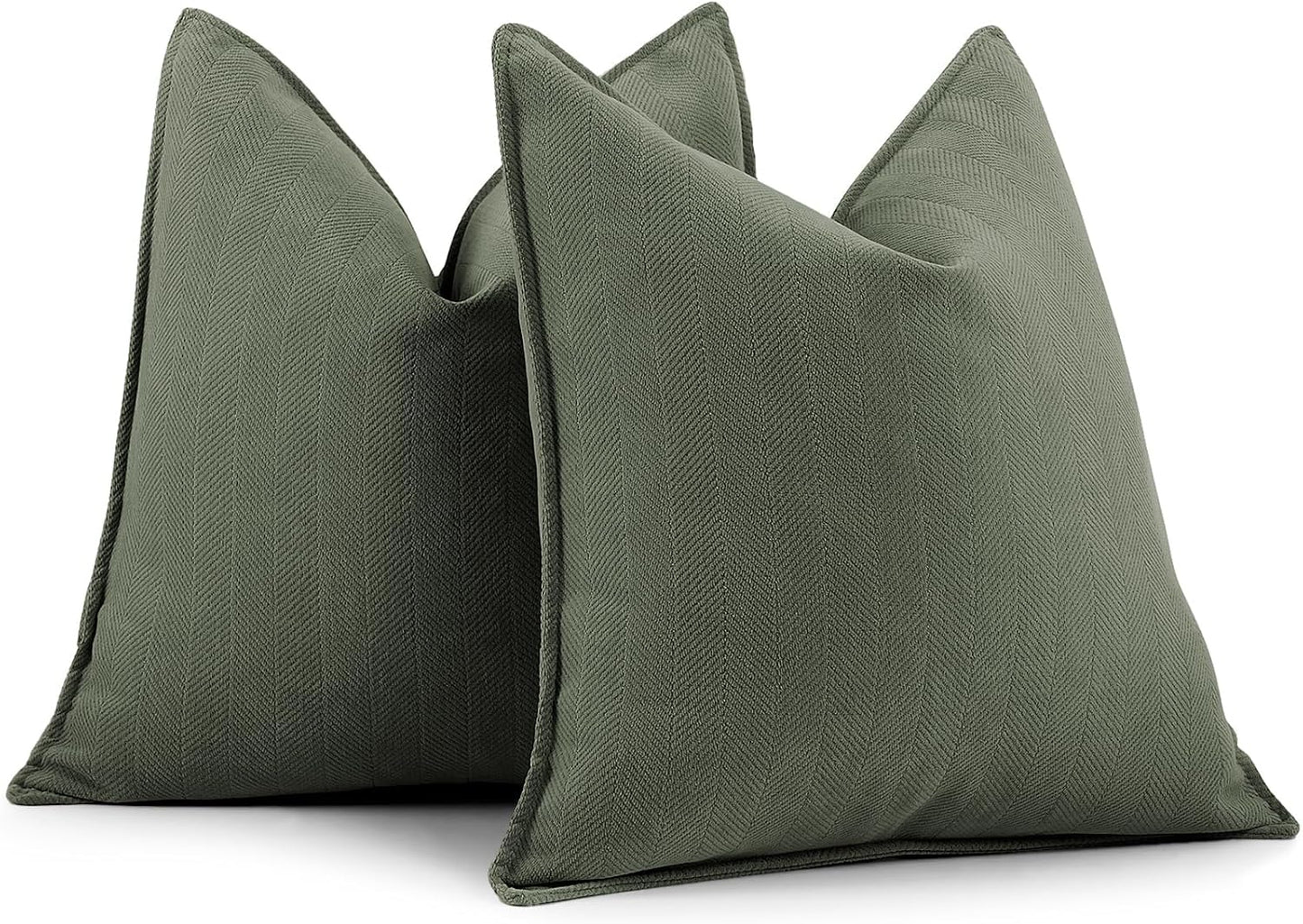 ZWJD Rust Throw Pillow Covers 18X18 Set of 2 Chenille Fall Pillow Covers with Elegant Design Soft and Luxurious Decorative Throw Pillows for Couch, Bed, and Home Decor