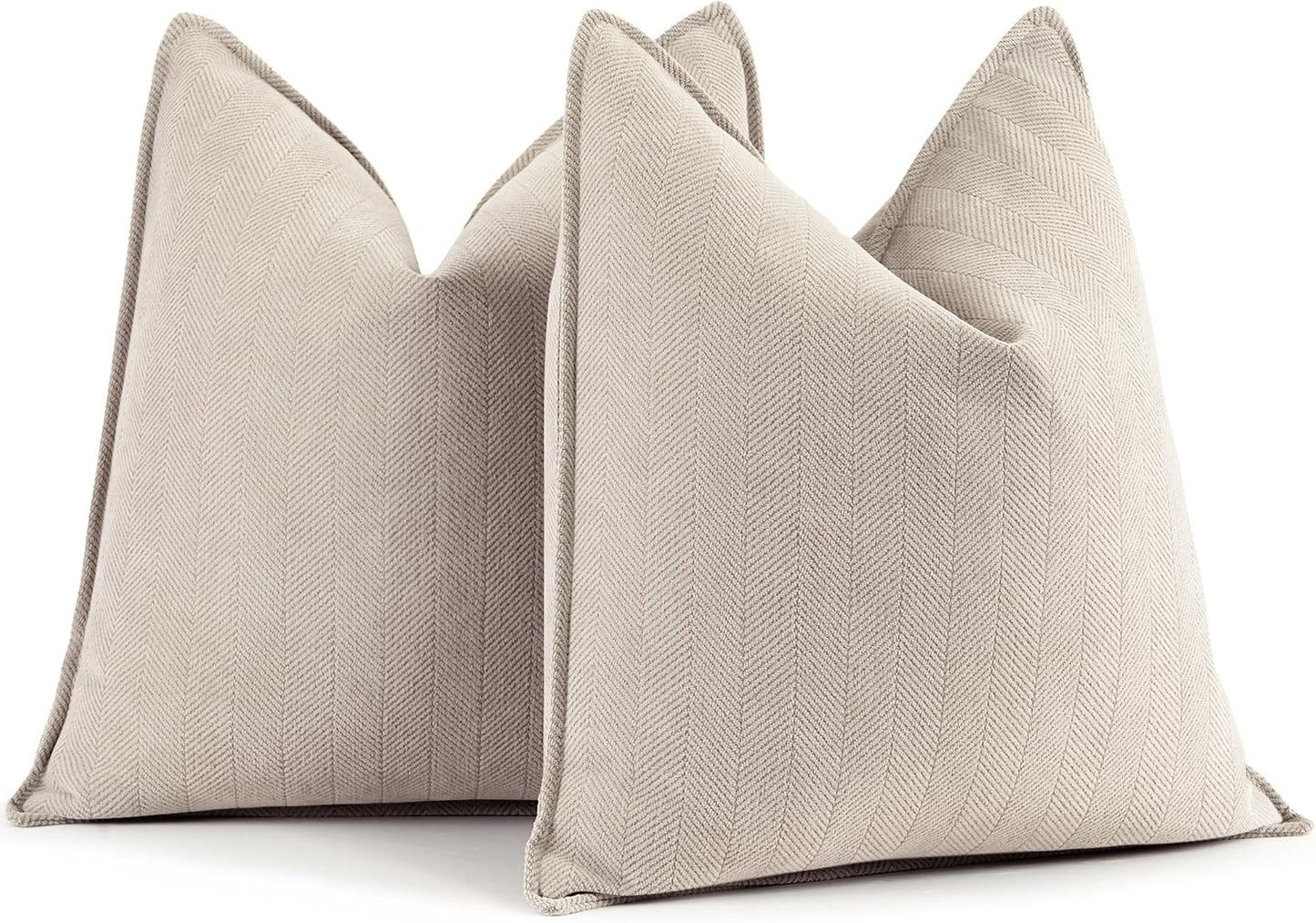 ZWJD Rust Throw Pillow Covers 18X18 Set of 2 Chenille Fall Pillow Covers with Elegant Design Soft and Luxurious Decorative Throw Pillows for Couch, Bed, and Home Decor