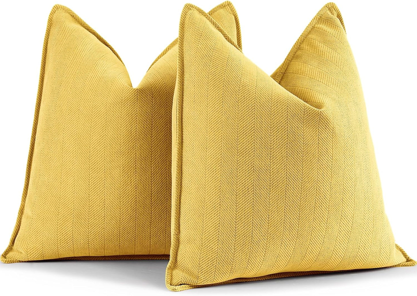 ZWJD Rust Throw Pillow Covers 18X18 Set of 2 Chenille Fall Pillow Covers with Elegant Design Soft and Luxurious Decorative Throw Pillows for Couch, Bed, and Home Decor