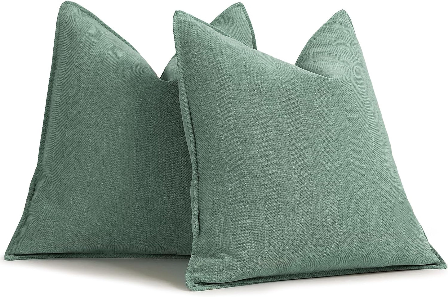 ZWJD Rust Throw Pillow Covers 18X18 Set of 2 Chenille Fall Pillow Covers with Elegant Design Soft and Luxurious Decorative Throw Pillows for Couch, Bed, and Home Decor