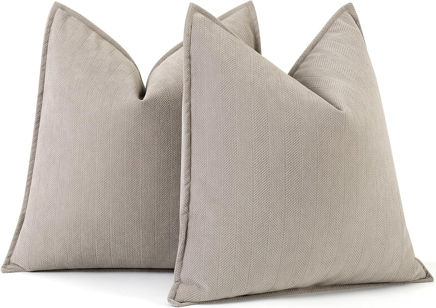 ZWJD Rust Throw Pillow Covers 18X18 Set of 2 Chenille Fall Pillow Covers with Elegant Design Soft and Luxurious Decorative Throw Pillows for Couch, Bed, and Home Decor