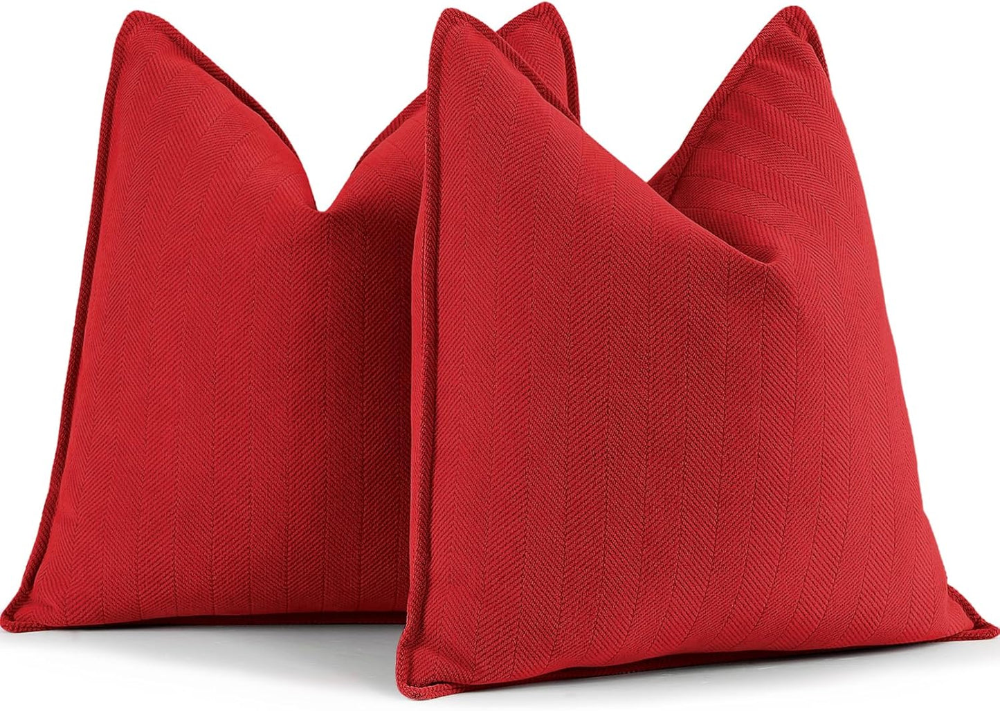 ZWJD Rust Throw Pillow Covers 18X18 Set of 2 Chenille Fall Pillow Covers with Elegant Design Soft and Luxurious Decorative Throw Pillows for Couch, Bed, and Home Decor