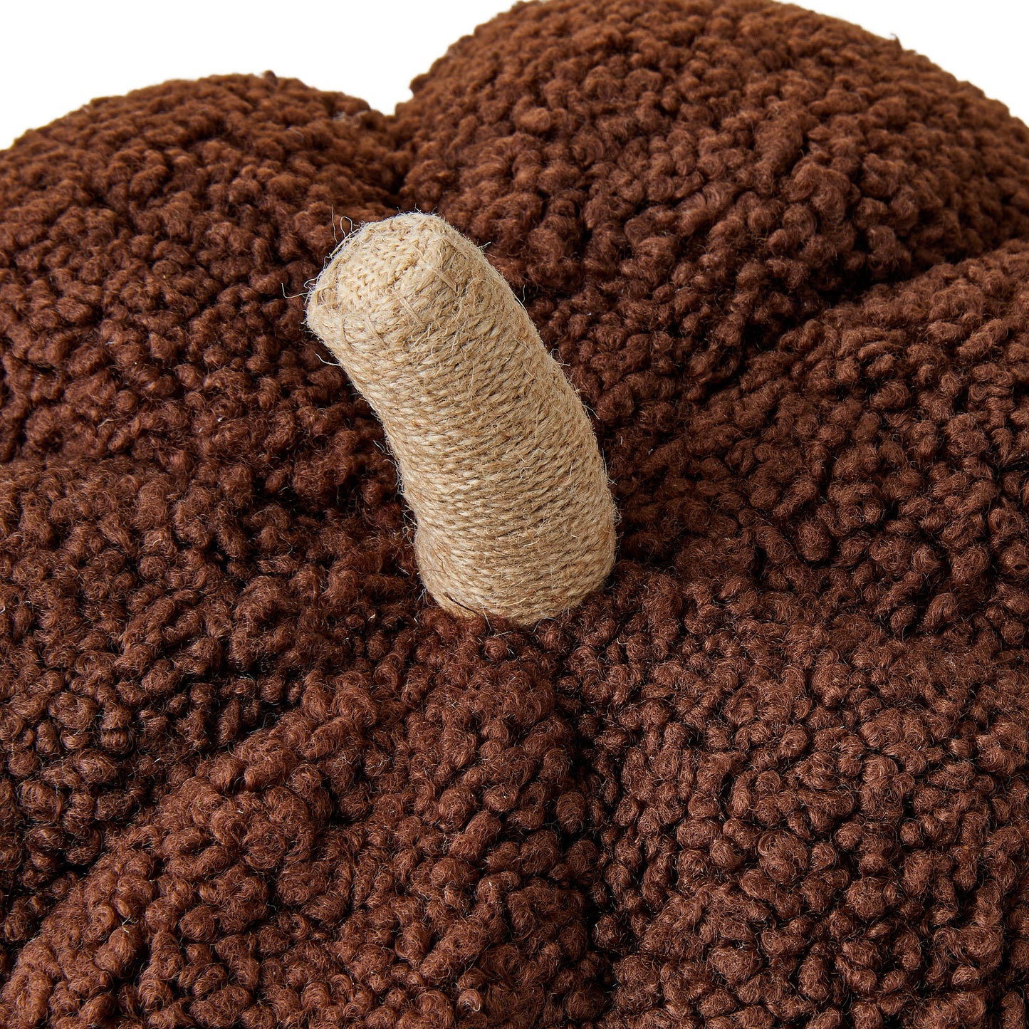 Boucle Pumpkin Pillow, Brown, 10", Fall by Way to Celebrate