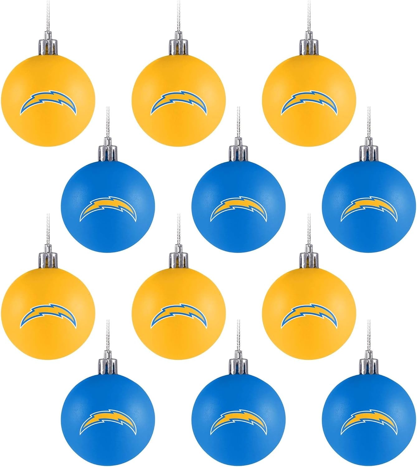 Foco NFL Team Logo 12-Pack Ball Hanging Tree Holiday Ornament Set