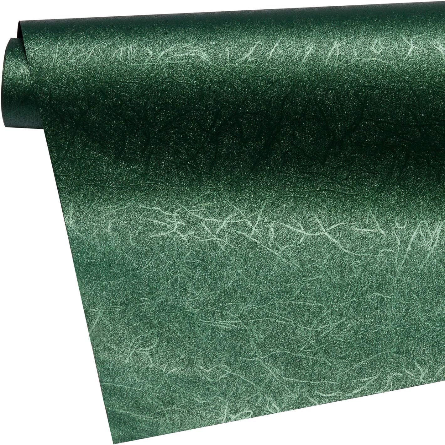 WRAPAHOLIC 30 Inch Green Wrapping Paper Roll - Jumbo Roll Reversible Green and Black for Birthday, Holiday, Wedding, Baby Shower Wrap - 30 Inch X 16.5 Feet