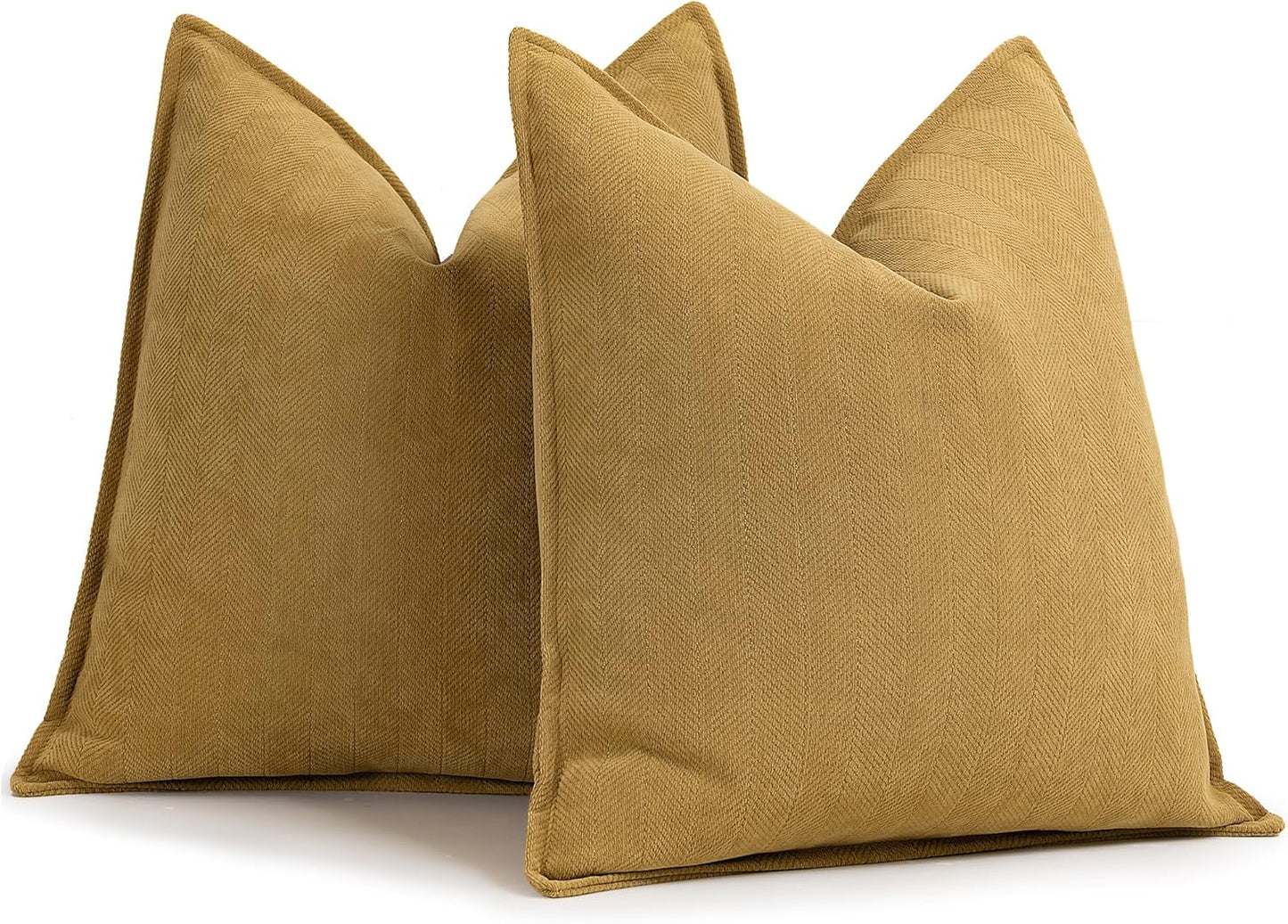 ZWJD Rust Throw Pillow Covers 18X18 Set of 2 Chenille Fall Pillow Covers with Elegant Design Soft and Luxurious Decorative Throw Pillows for Couch, Bed, and Home Decor