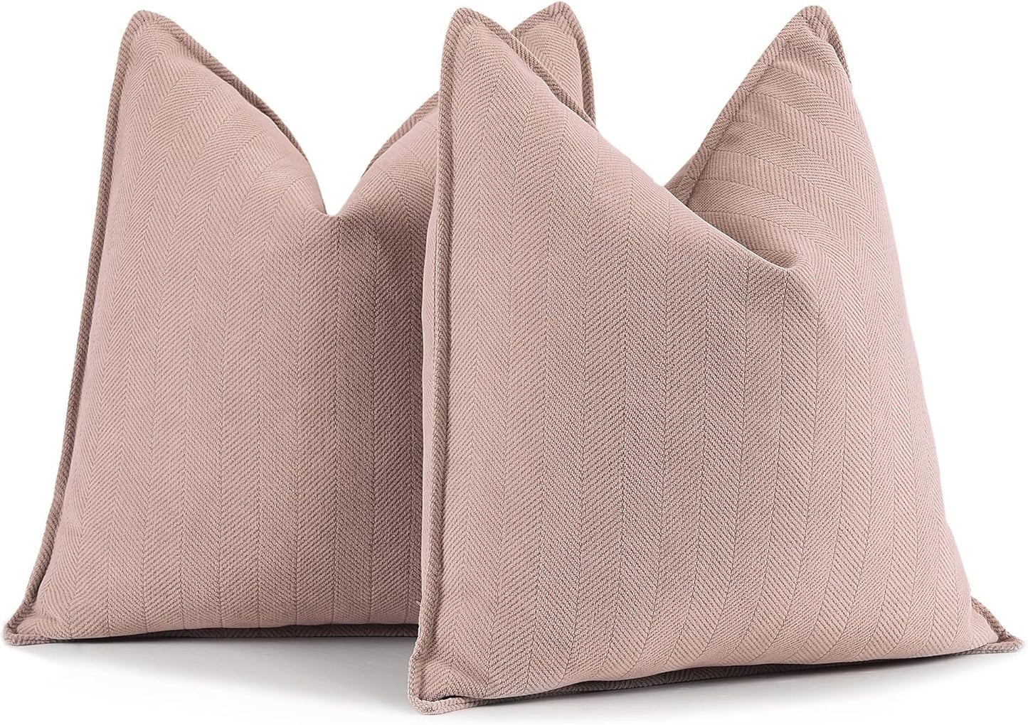 ZWJD Rust Throw Pillow Covers 18X18 Set of 2 Chenille Fall Pillow Covers with Elegant Design Soft and Luxurious Decorative Throw Pillows for Couch, Bed, and Home Decor