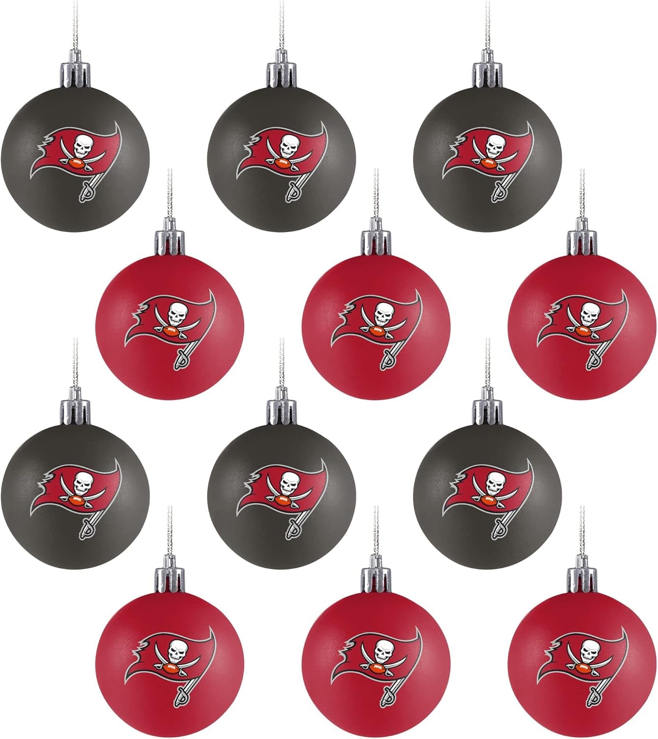 Foco NFL Team Logo 12-Pack Ball Hanging Tree Holiday Ornament Set