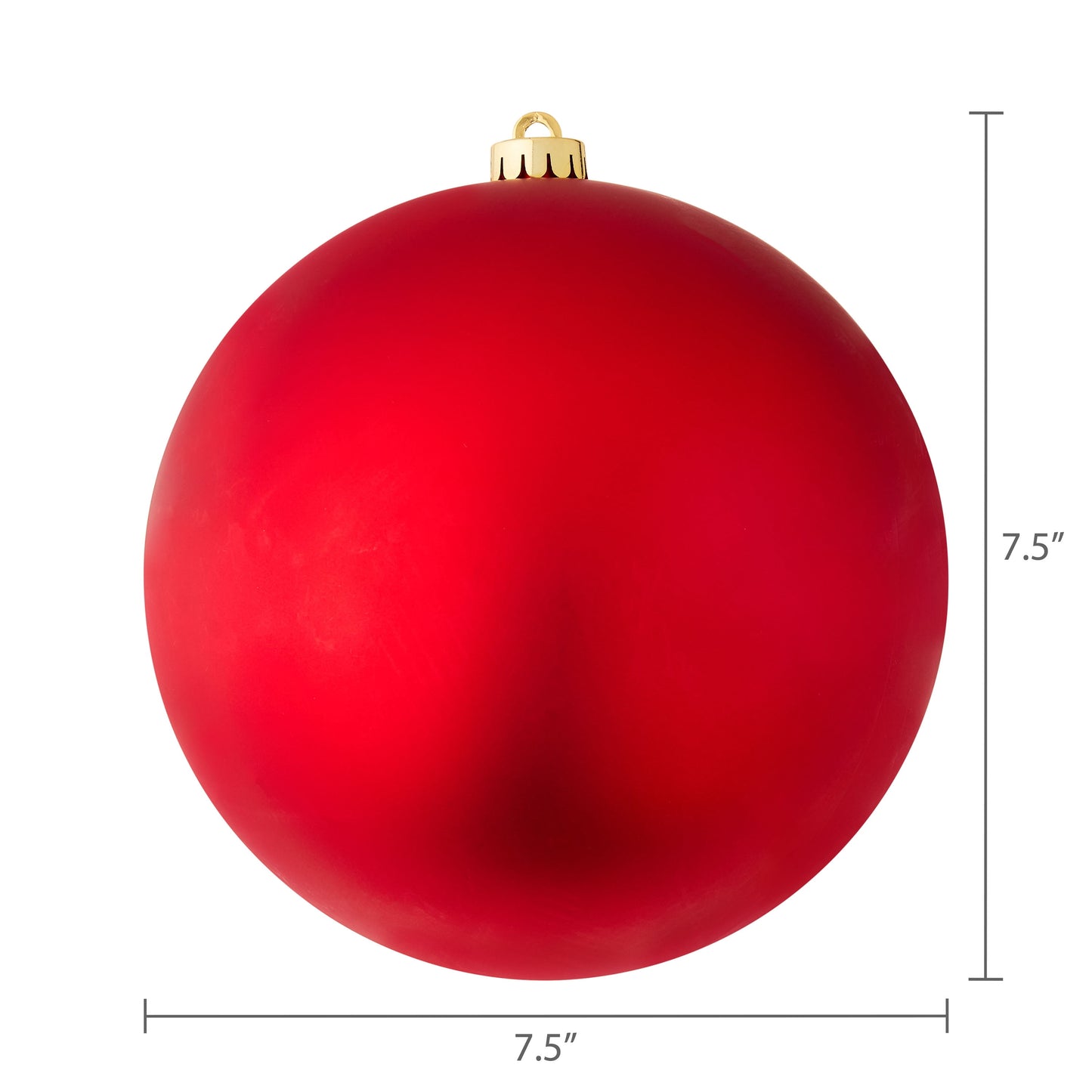 2-Count Red Jumbo Shatterproof Christmas Ornaments, 7.8 In, by Holiday Time