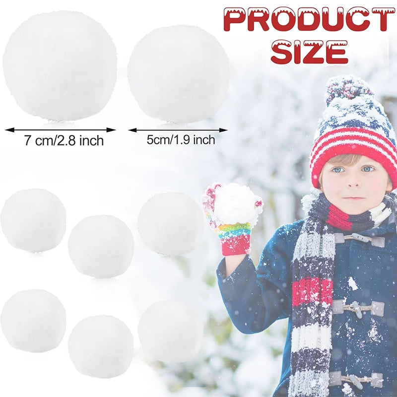 50Pack Soft Snow Fake Balls Christmas Kids Gift Toy Indoor Outdoor Snow Fight Ball Set Xmas Tree Ornament Decoration for Home