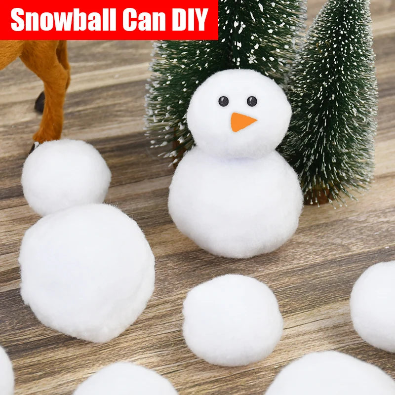 50Pack Soft Snow Fake Balls Christmas Kids Gift Toy Indoor Outdoor Snow Fight Ball Set Xmas Tree Ornament Decoration for Home