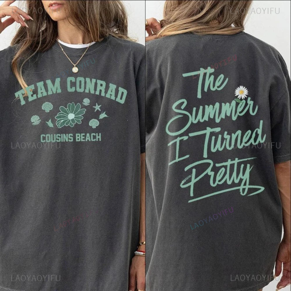 The Summer I Turned Pretty Graphic T Shirts We Will Always Have Summer Cousins Beach Woman Man Cotton T-Shirt Streetwear Casual