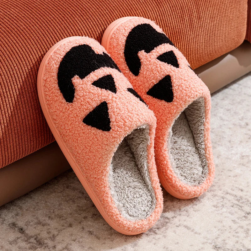 Fashion Halloween Pumpkin Women Slippers Home Warm Funny Cartoon Comfort Soft Slipper Men Indoor Winter Cotton Shoes for Gift