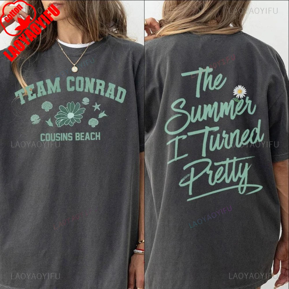 The Summer I Turned Pretty Graphic T Shirts We Will Always Have Summer Cousins Beach Woman Man Cotton T-Shirt Streetwear Casual