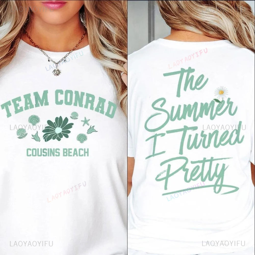 The Summer I Turned Pretty Graphic T Shirts We Will Always Have Summer Cousins Beach Woman Man Cotton T-Shirt Streetwear Casual