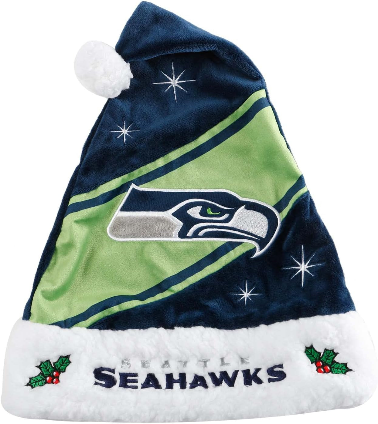 Foco NFL Team Logo High End Holiday Santa Cap Hat