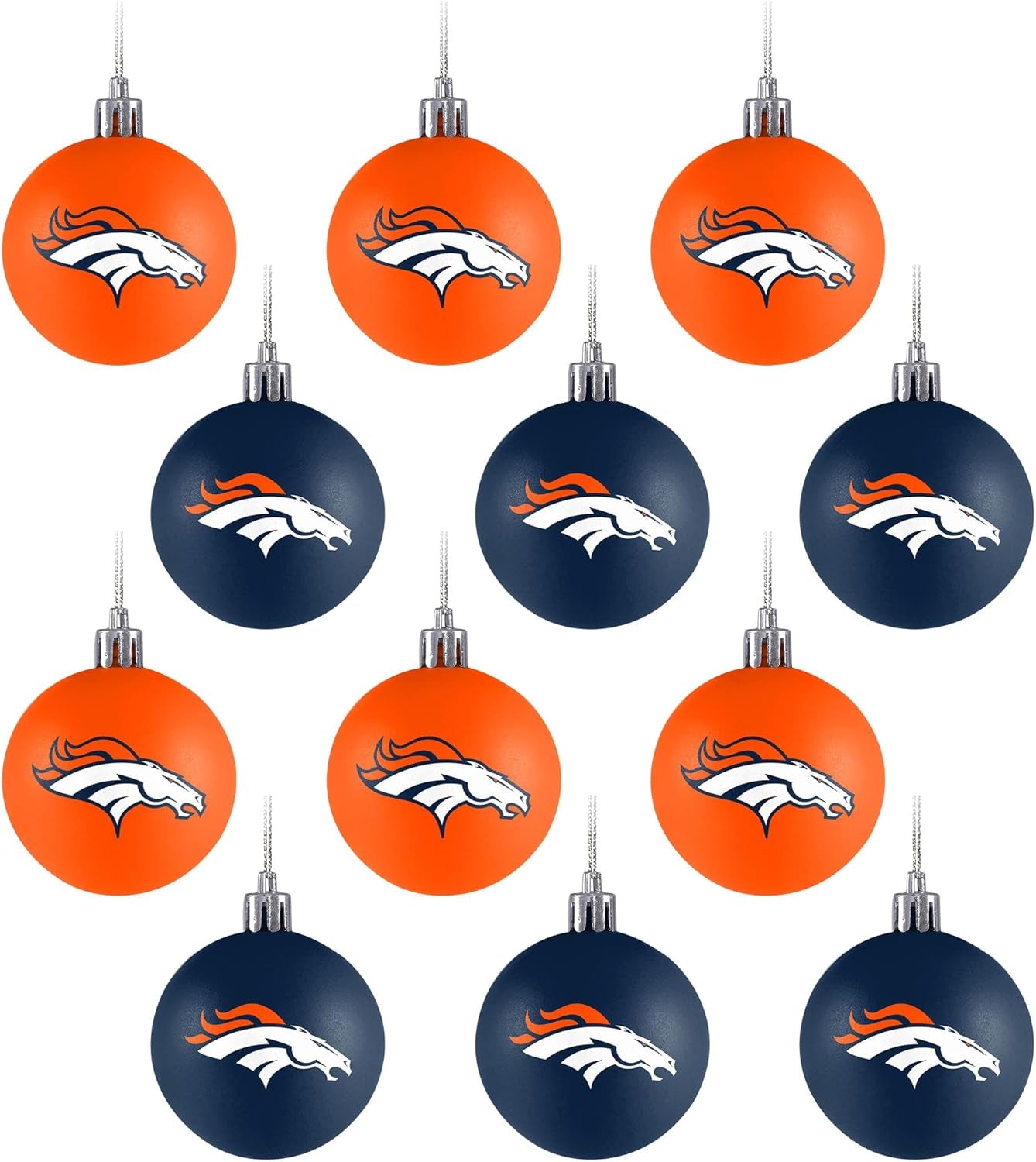 Foco NFL Team Logo 12-Pack Ball Hanging Tree Holiday Ornament Set