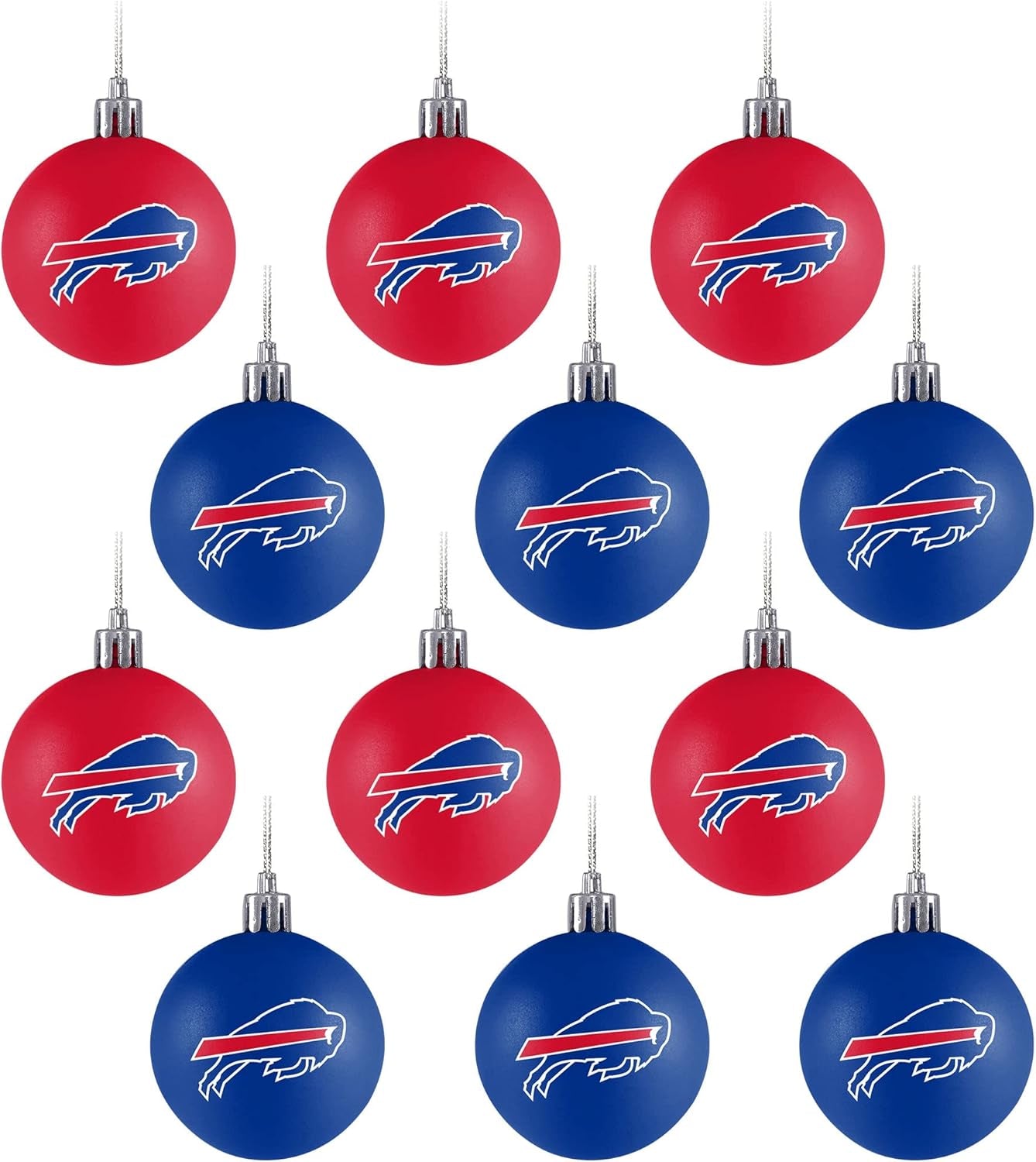 Foco NFL Team Logo 12-Pack Ball Hanging Tree Holiday Ornament Set