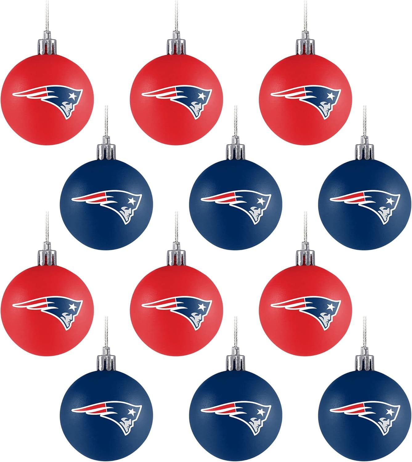 Foco NFL Team Logo 12-Pack Ball Hanging Tree Holiday Ornament Set