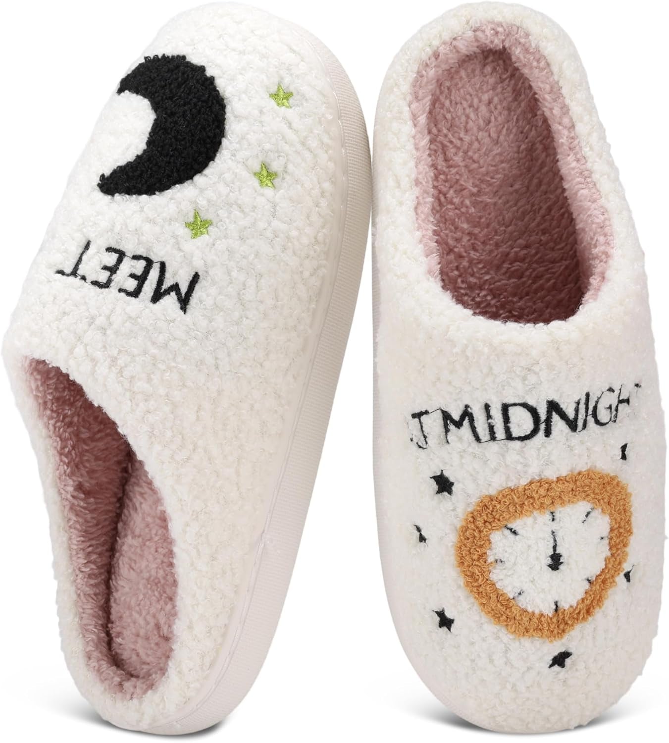 Halloween Slippers for Women Men Spooky Pumpkin Ghost Fuzzy Plush Warm Cozy Slippers Indoor Outdoor House Shoes