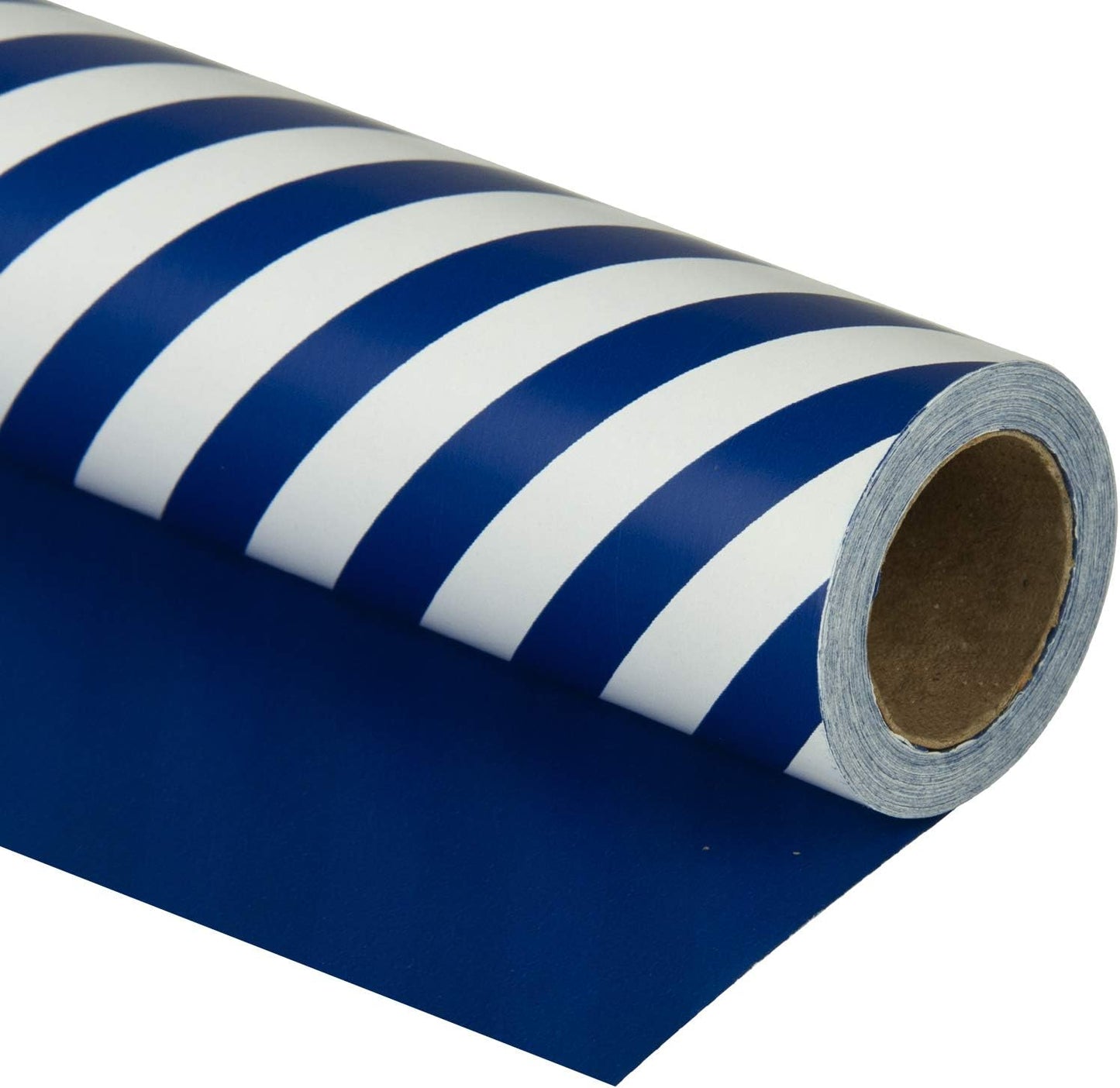 WRAPAHOLIC 30 Inch Reversible Wrapping Paper - Jumbo Roll Red and Stripes Design for Birthday, Holiday, Wedding, Baby Shower Wrap - 30 Inch X 33 Feet