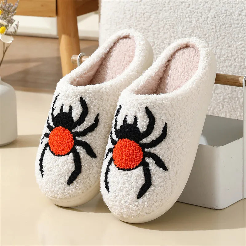 Halloween Slippers 2025 Autumn/Winter Cartoon Cotton Slippers anti Slip Home Warm Comfortcotton Slippers Party Chanclas Mujer