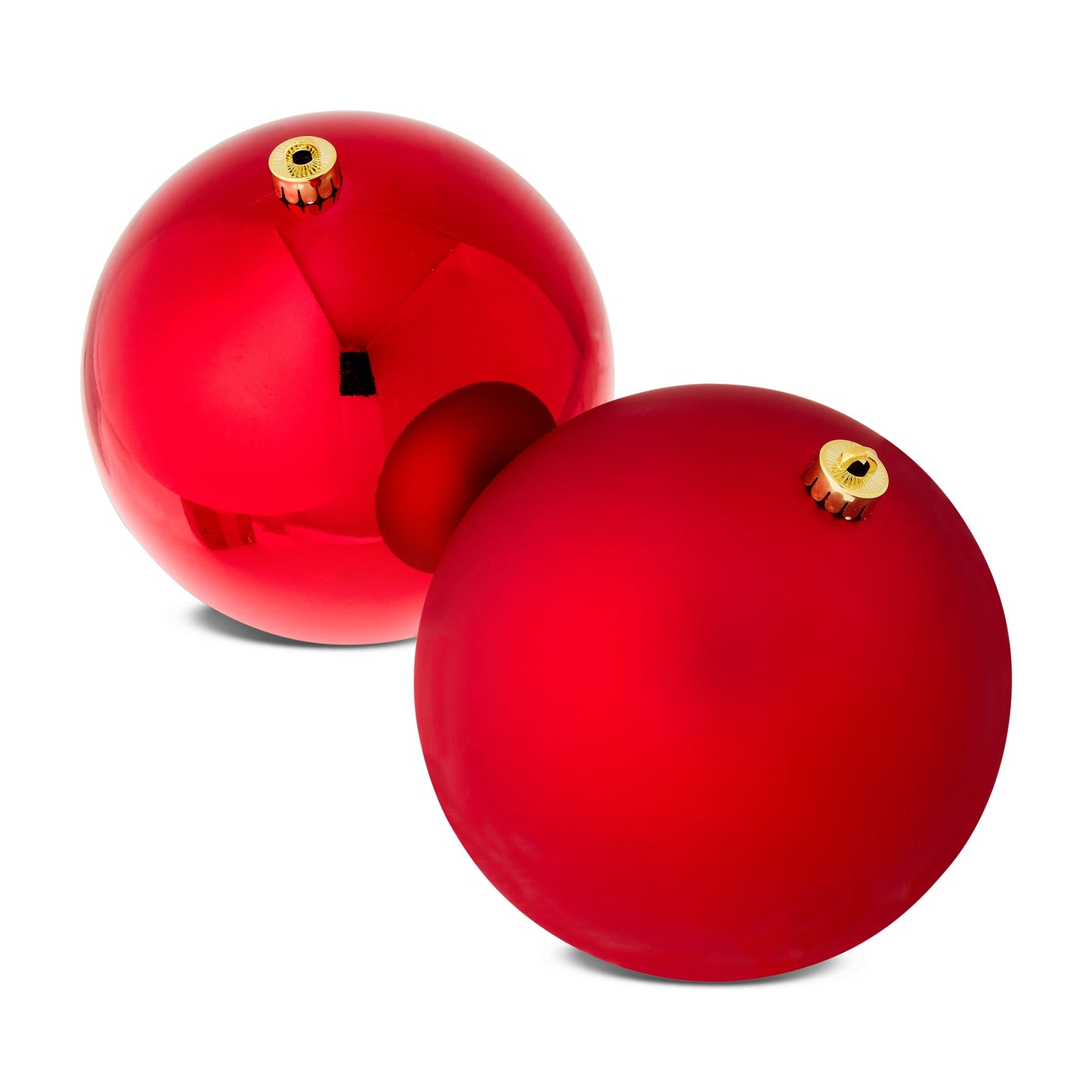 2-Count Red Jumbo Shatterproof Christmas Ornaments, 7.8 In, by Holiday Time