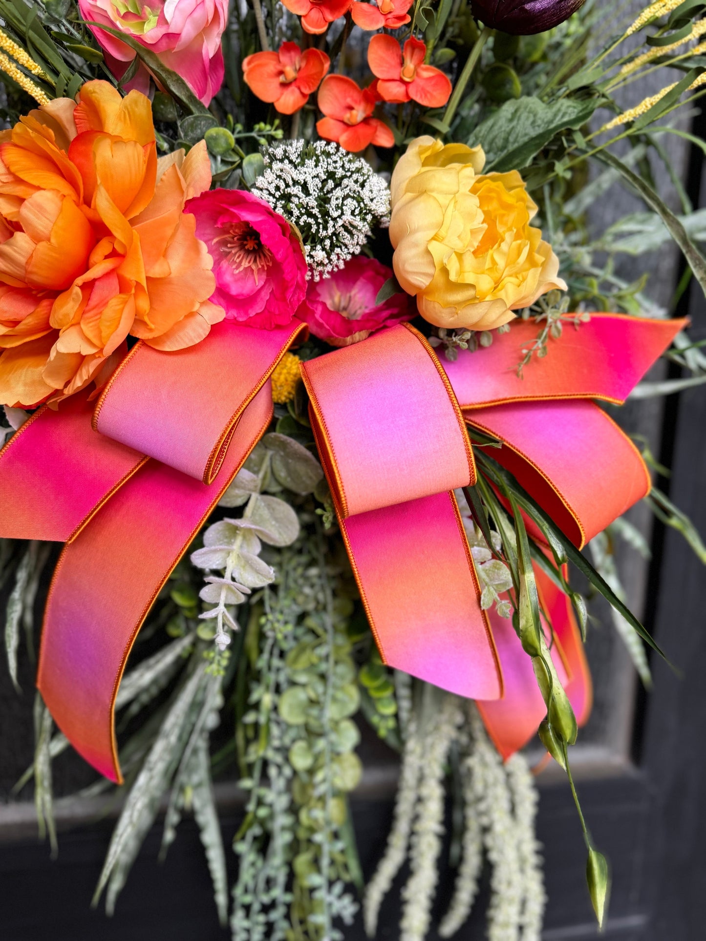 Custom Tropical Summer Wreath Made to Order Summer Front Door Decor Colorful wreath Home Decor Outdoor wreath Everyday wreath Moss wreath