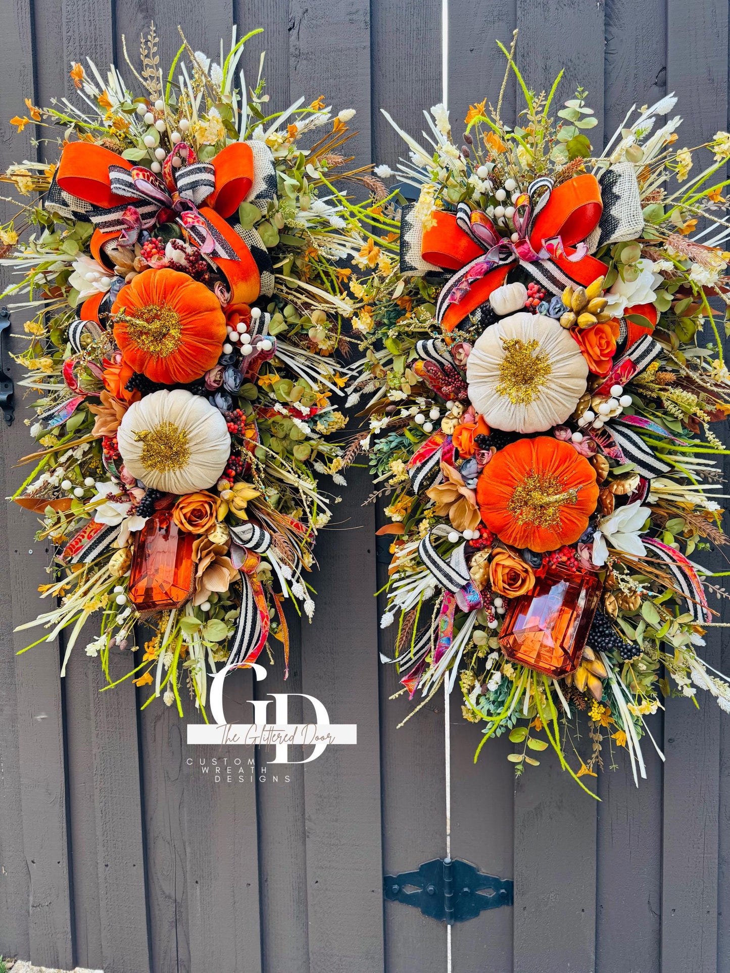 Custom Fall Swag Wreath Pumpkin Wreath Fall Front door Decor XL oversized wreath Thanksgiving wreath Thanksgiving decor Made to Order