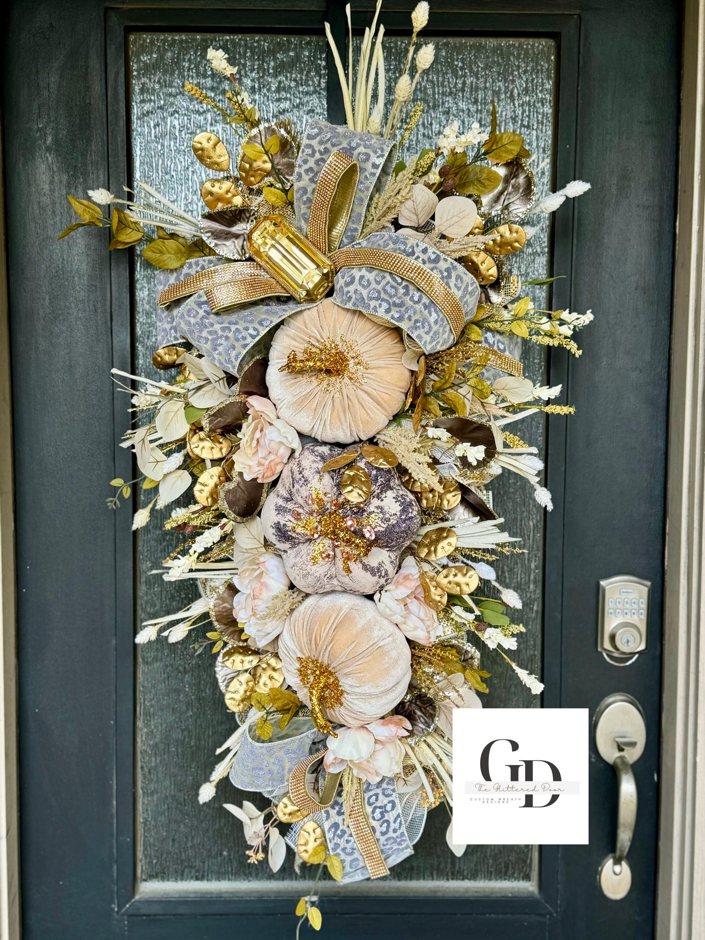 Custom Fall Swag Wreath Pumpkin Wreath Fall Front door Decor XL oversized wreath Thanksgiving wreath Thanksgiving decor Made to Order